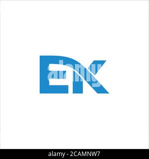 letter ek simple linked geometric design logo vector Stock Vector