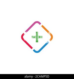 vector of medical treatment process symbol logo Stock Vector