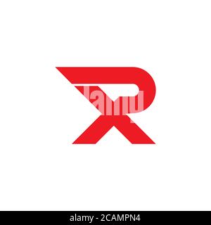 letter xp linked geometric line logo vector Stock Vector