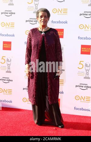 LOS ANGELES - MAR 30:  Myrlie Evers-Williams at the 50th NAACP Image Awards - Arrivals at the Dolby Theater on March 30, 2019 in Los Angeles, CA Stock Photo