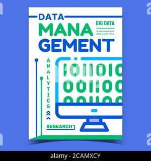 Data Management Creative Advertising Poster Vector Stock Vector