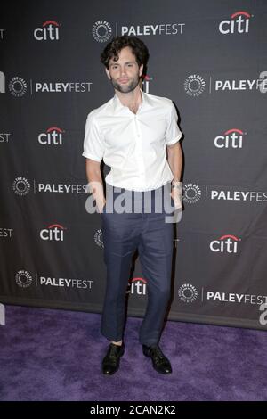 LOS ANGELES - SEP 10:  Penn Badgley at the 2018 PaleyFest Fall TV Previews - 'You' at the Paley Center for Media on September 10, 2018 in Beverly Hills, CA Stock Photo