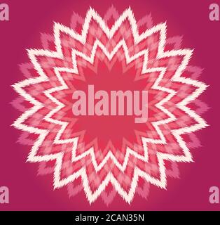 Round ethno frame of triangles. Vector element for your design Stock Vector