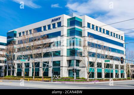 Sony Electronics modern researh and development center in Silicon Valley. Sony Corporation is a Japanese multinational conglomerate corporation - San Stock Photo