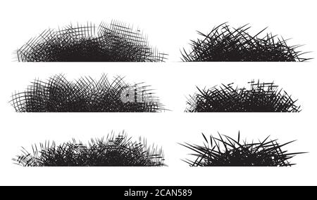 Set borders hatches and scratches. Vector element for your design Stock Vector