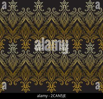 Seamless texture with a luxurious gold vintage pattern. Vector background for your creativity Stock Vector