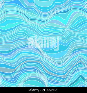 Abstract wavy sea striped background for your creativity Stock Vector
