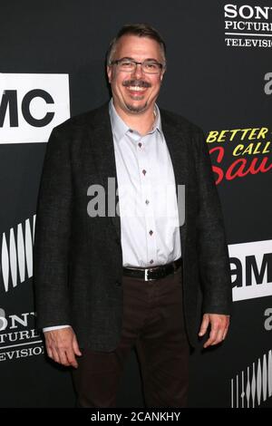 SAN DIEGO - JUL 19:  Vince Gilligan at the AMC's 'Better Call Saul' Season 4 Premiere on the Horton Plaza 8 on July 19, 2018 in San Diego, CA Stock Photo