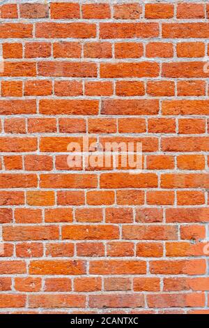 The background of the old red brick wall for design interior Stock Photo