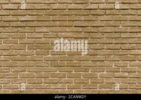 The background of the old beige brick wall for design interior and  various scenes or as a background for video interviews. Stock Photo