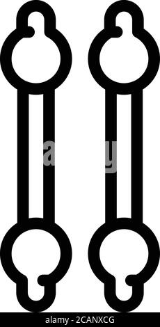 Ear sticks icon, outline style Stock Vector