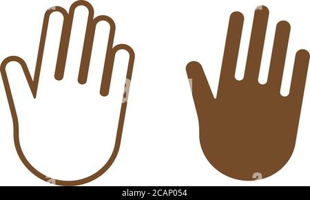 Palm hand icon design template vector isolated Stock Vector