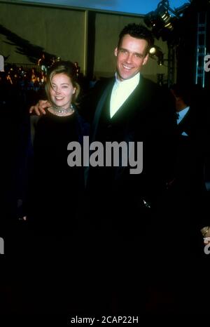 Universal City, California, USA 10th March 1996 Actor David James Elliott and wife Nanci Chambers attend the 22nd Annual People's Choice Awards on March 10, 1996 at Universal Studios in Universal City, California, USA. Photo by Barry King/Alamy Stock Photo Stock Photo