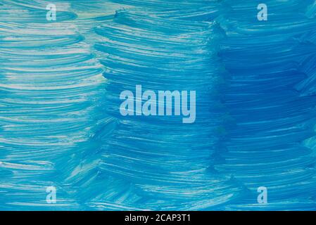 blue color painted on paper background texture Stock Photo