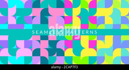Colorful Abstract Geometric Pattern Vector Illustration Background Art Stock Vector