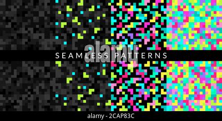 Colorful Pixel Art Abstract Geometric Pattern Vector Illustration Background Stock Vector