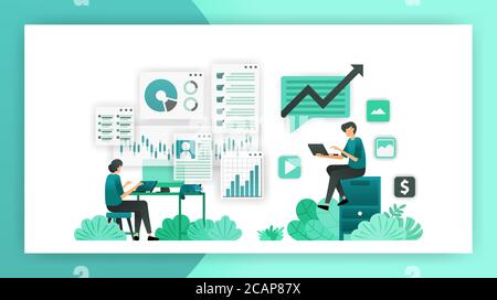 jobs from home. become a professional freelancer  using internet. working as a creative entrepreneur or data analyst. vector illustration concept for Stock Vector