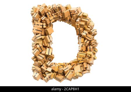 Cardboard Letter D