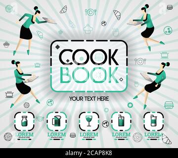 https://l450v.alamy.com/450v/2cap8k8/green-vector-illustration-concept-cookbook-recipes-and-food-cover-book-healthy-cooking-recipe-and-delicious-food-cover-can-be-for-magazine-cover-2cap8k8.jpg