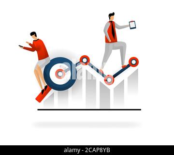 business and promotion of vector illustration. choose keywords to increase traffic. look for best list keywords if traffic decreases, SEO services to Stock Vector