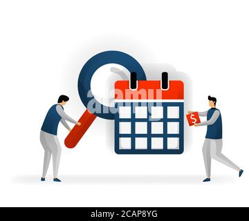 business and promotion of vector illustration. Determine keywords based on calendar and holiday dates. see tranding that bring traffic. maximize SEO o Stock Vector