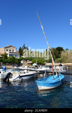 Peninsula of Giens small port La Madrague de Giens Stock Photo