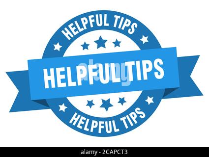 helpful tips round ribbon isolated label. helpful tips sign Stock Vector