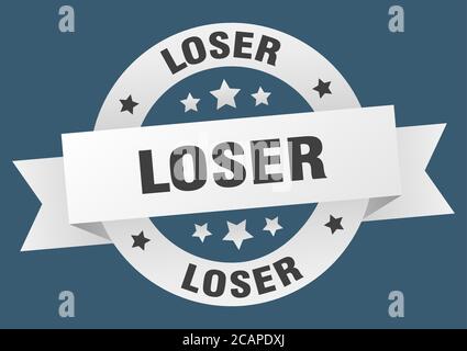 loser round ribbon isolated label. loser sign Stock Vector