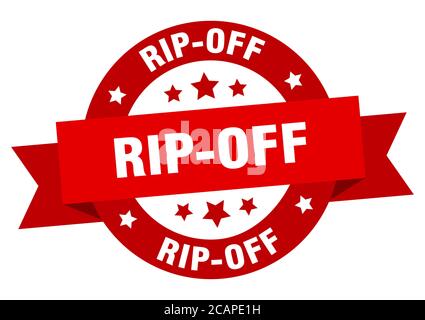 rip-off round ribbon isolated label. rip-off sign Stock Vector Image ...