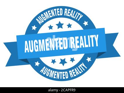 augmented reality round ribbon isolated label. augmented reality sign Stock Vector