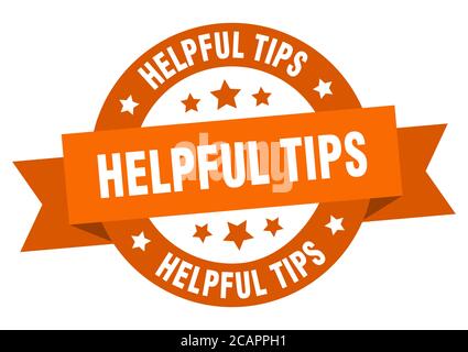 helpful tips round ribbon isolated label. helpful tips sign Stock Vector