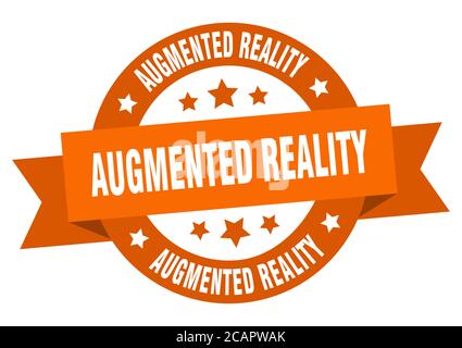 augmented reality round ribbon isolated label. augmented reality sign Stock Vector