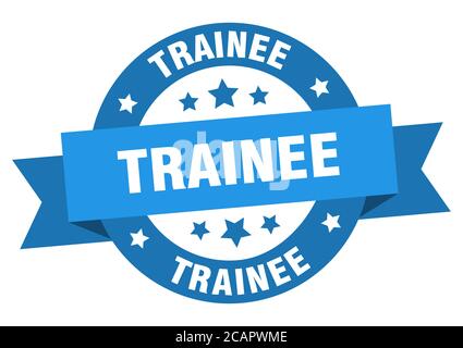 trainee round ribbon isolated label. trainee sign Stock Vector