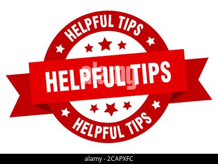 helpful tips round ribbon isolated label. helpful tips sign Stock Vector