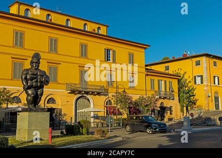 warrior statue in the city Pietrasanta in Italy Stock Photo