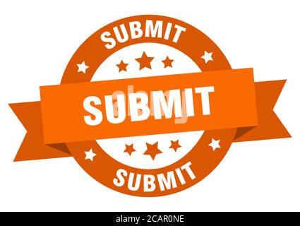 submit round ribbon isolated label. submit sign Stock Vector