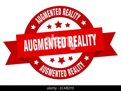 augmented reality round ribbon isolated label. augmented reality sign Stock Vector