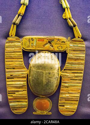 Pectoral of king Psusennes I. Egyptian Museum. Egypt Stock Photo - Alamy