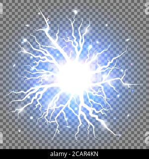 Lightning Vector. Storm Flash Thunder. Electric Power. Realistic ...