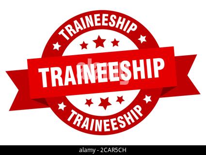 traineeship round ribbon isolated label. traineeship sign Stock Vector
