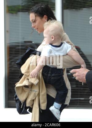 MIAMI BEACH, FL- SEPTEMBER 03: Boris Becker and wife Sharlely 'Lilly' Kerssenberg relax on holiday in Miami with their six-month-old baby Amadeus and Boris son Noah. Lilly seemed to have lost all the weight she gained when pregnant with Amadeus who was born on February 9 earlier this year. on September 3, 2010 in Miami Beach, Florida People: Sharlely Kerssenberg Amadeus Becker Credit: Storms Media Group/Alamy Live News Stock Photo