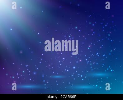 Blue magic light background. Magic background Vector illustration. Stock Vector