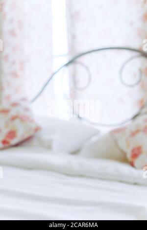 Blurred Background of a Bedroom Stock Photo