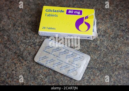 Packet of Gliclazide tablets Stock Photo - Alamy