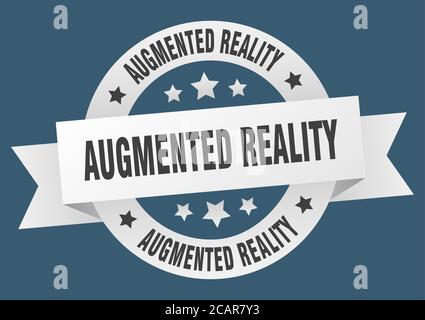 augmented reality round ribbon isolated label. augmented reality sign Stock Vector