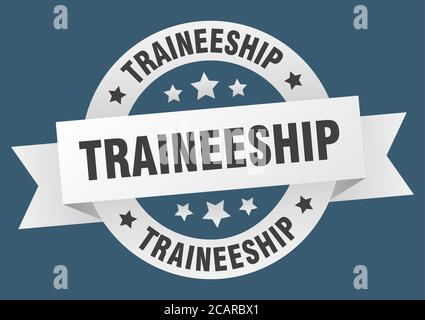 traineeship round ribbon isolated label. traineeship sign Stock Vector