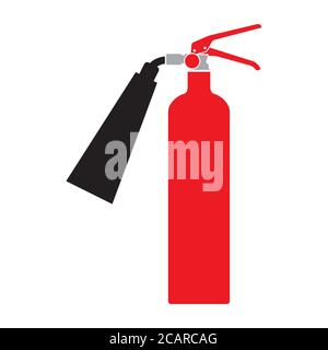 Fire Extinguisher. Simple vector illustration for graphic and web design. Stock Vector