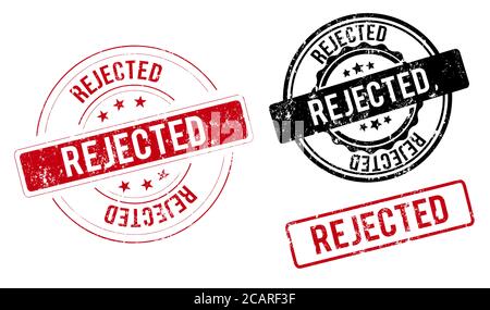 rejected. stamp. red round grunge vintage rejected sign Stock Vector