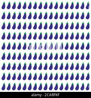 Seamless pattern with eggplants. Ripe and healthy eggplant. Vegetables background. Wallpaper, print, wrapping paper, modern textile design. Vector Stock Vector