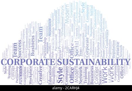 Corporate Sustainability vector word cloud, made with the text only. Stock Vector